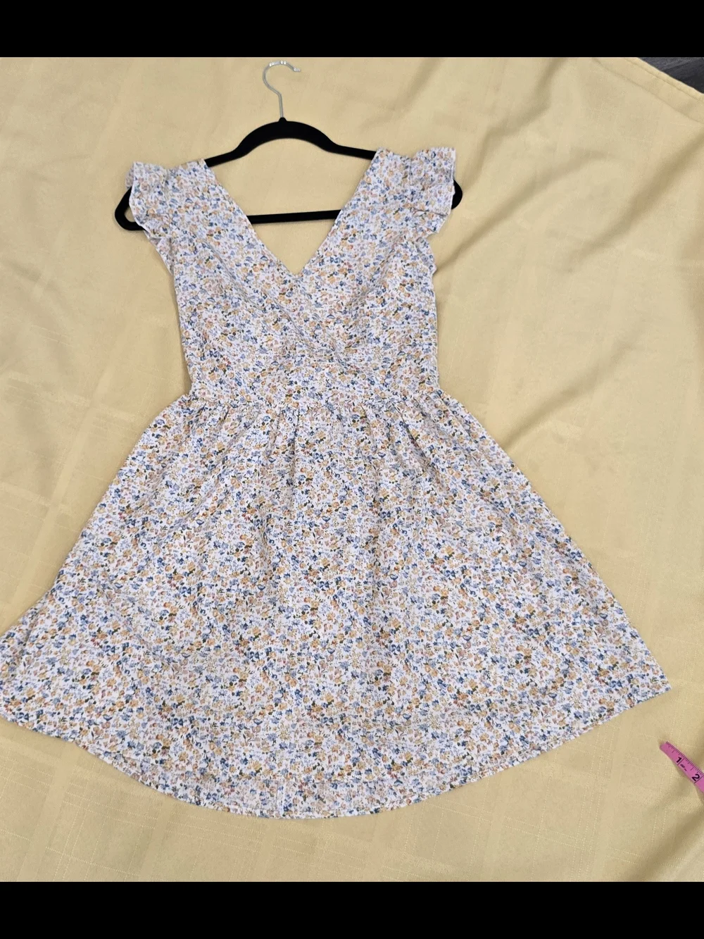 SHEIN Ditsy Floral Ruffle Tie Back Mini Dress Size S - Picture 6 of 7